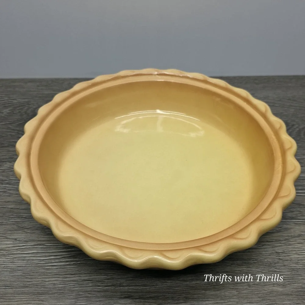 Vintage Cracker Barrel Ceramic Pumpkin Patch Pie Plate And Lid - Fall Is Here!!